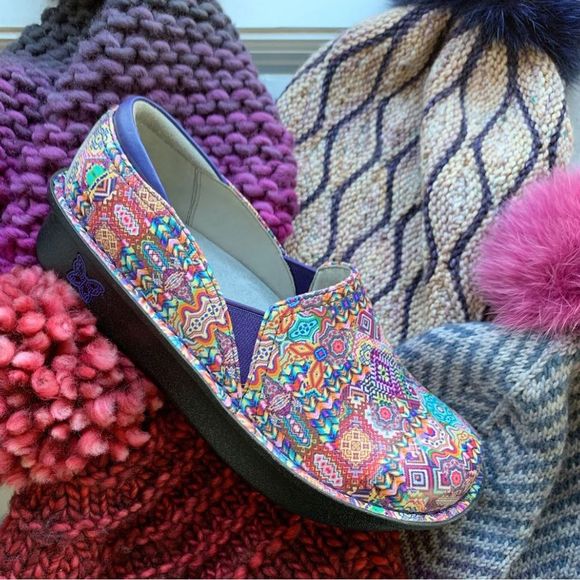 Alegria Shoes - Alegria Leather Debra Electrified Shoe Clogs Work Shoes Slip on